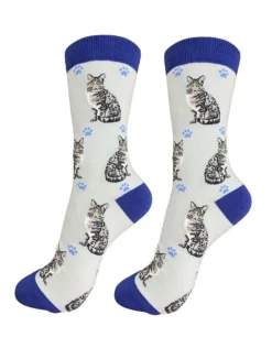 Full Silver Tabby Cat Socks