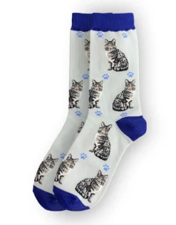 Full Silver Tabby Cat Socks