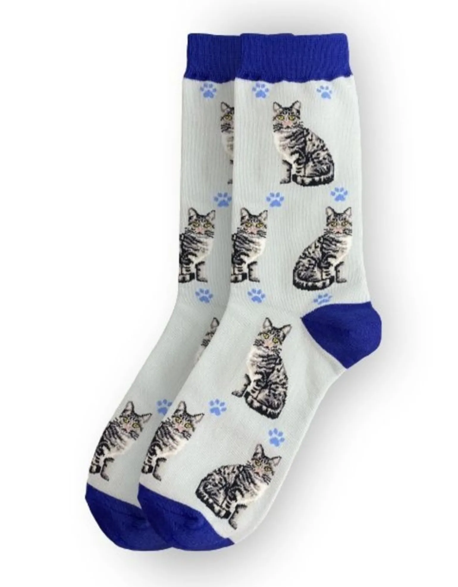 Full Silver Tabby Cat Socks