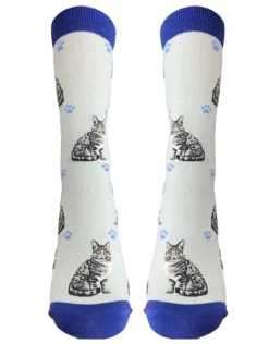 Full Silver Tabby Cat Socks