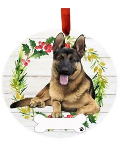 German Shepherd Full Body Wreath Ornament
