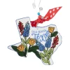 God Bless Texas Flat Ceramic Ornament
