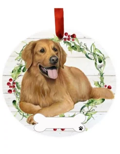 Golden Retriever Full Body Wreath Ornament