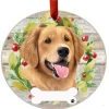 Golden Retriever Wreath Ornament
