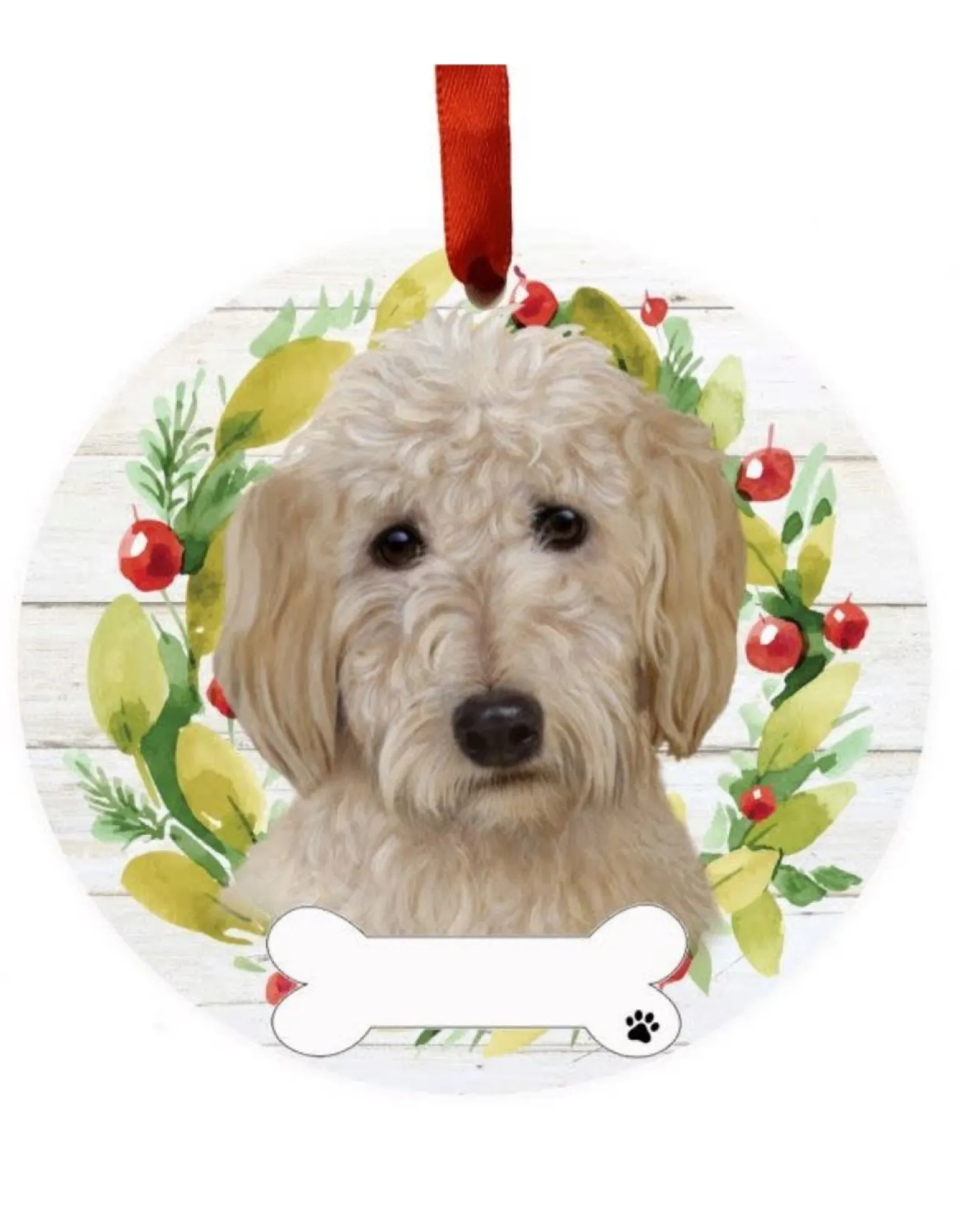 Goldendoodle Wreath Ornament