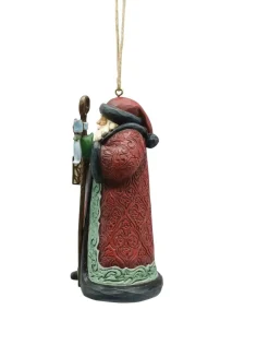 Holiday Manor Santa With Cane Ornament