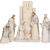 Ivory Nativity With Backdrop