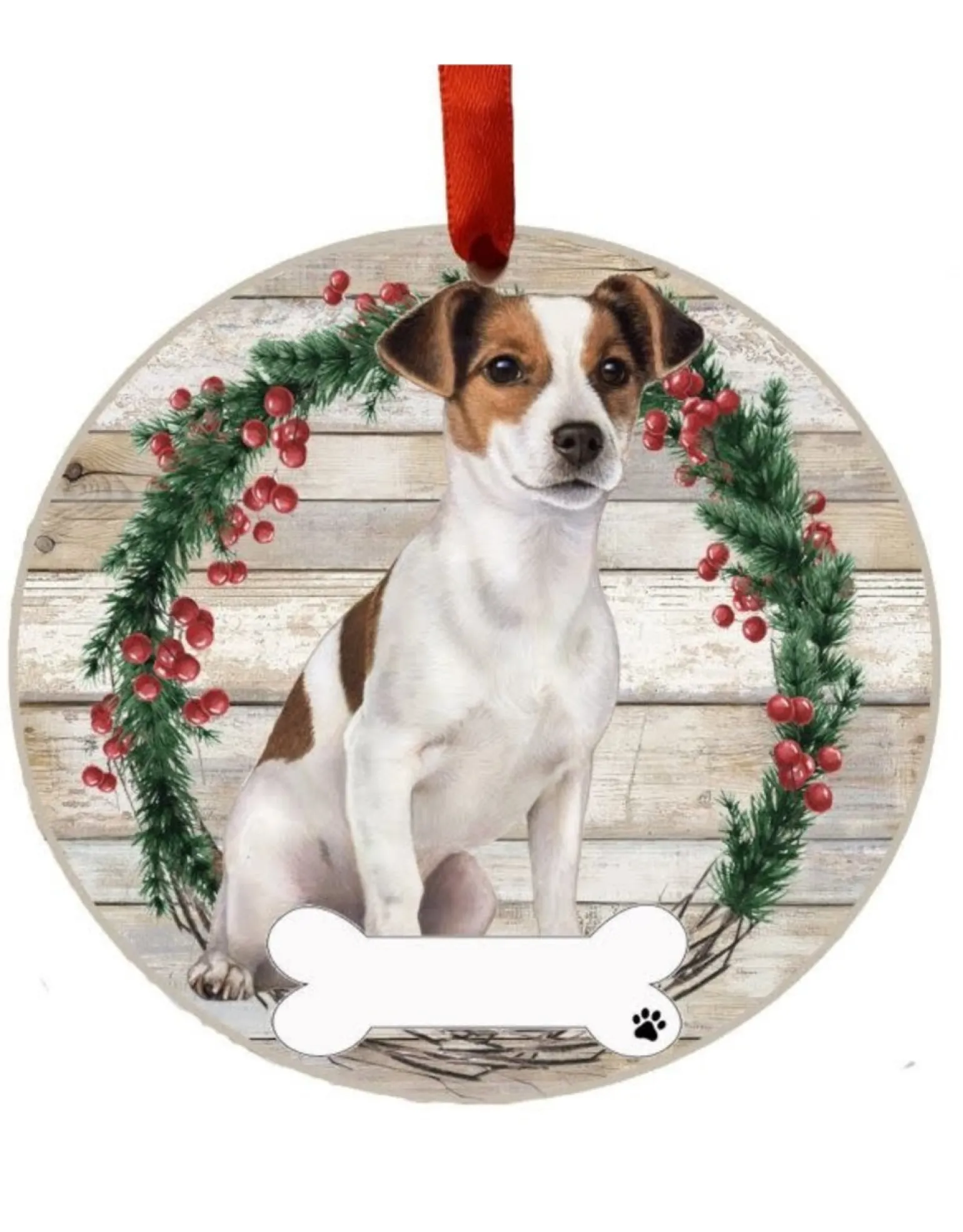 Jack Russell Full Body Wreath Ornament