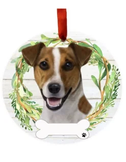 Jack Russell Wreath Ornament