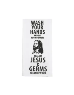 Jesus & Germs Tea Towel