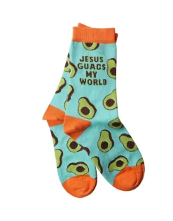Jesus Guacs My World Socks