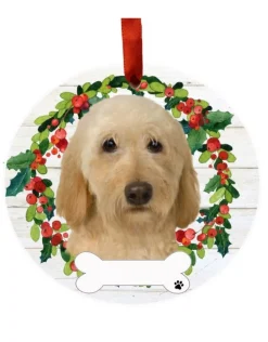Labradoodle Wreath Ornament