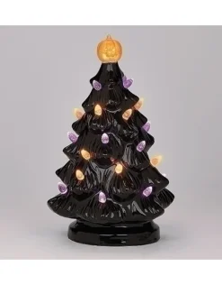 Led Halloween Black Ceramic Tree
