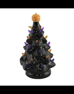 Led Halloween Black Ceramic Tree