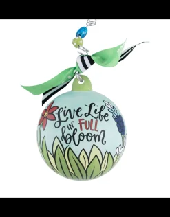 Live Life In Full Bloom Ball Ornament