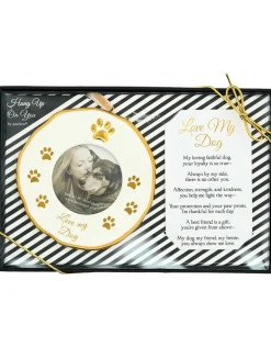 Love My Dog Photo Frame Ornament
