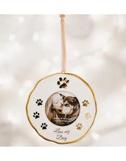 Love My Dog Photo Frame Ornament