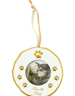 Love My Dog Photo Frame Ornament