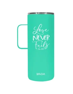 Love Never Fails Steel Handled Mug