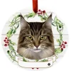 Maine Coon Cat Wreath Ornament