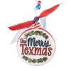 Merry Texmas Flag Wreath Puff Ornament