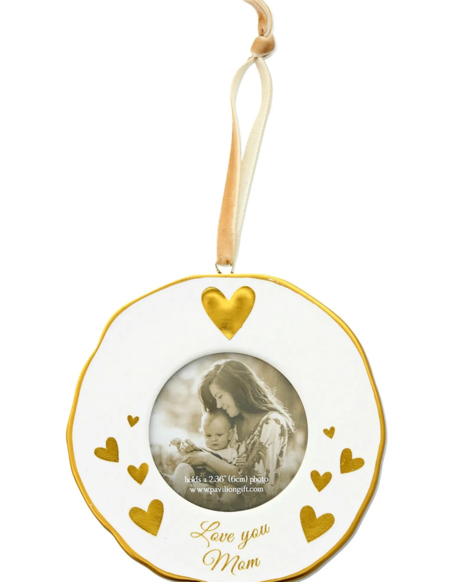 Mom Photo Frame Ornament 4"