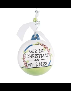 Our First As Mr & Mrs Barn Ball Ornament