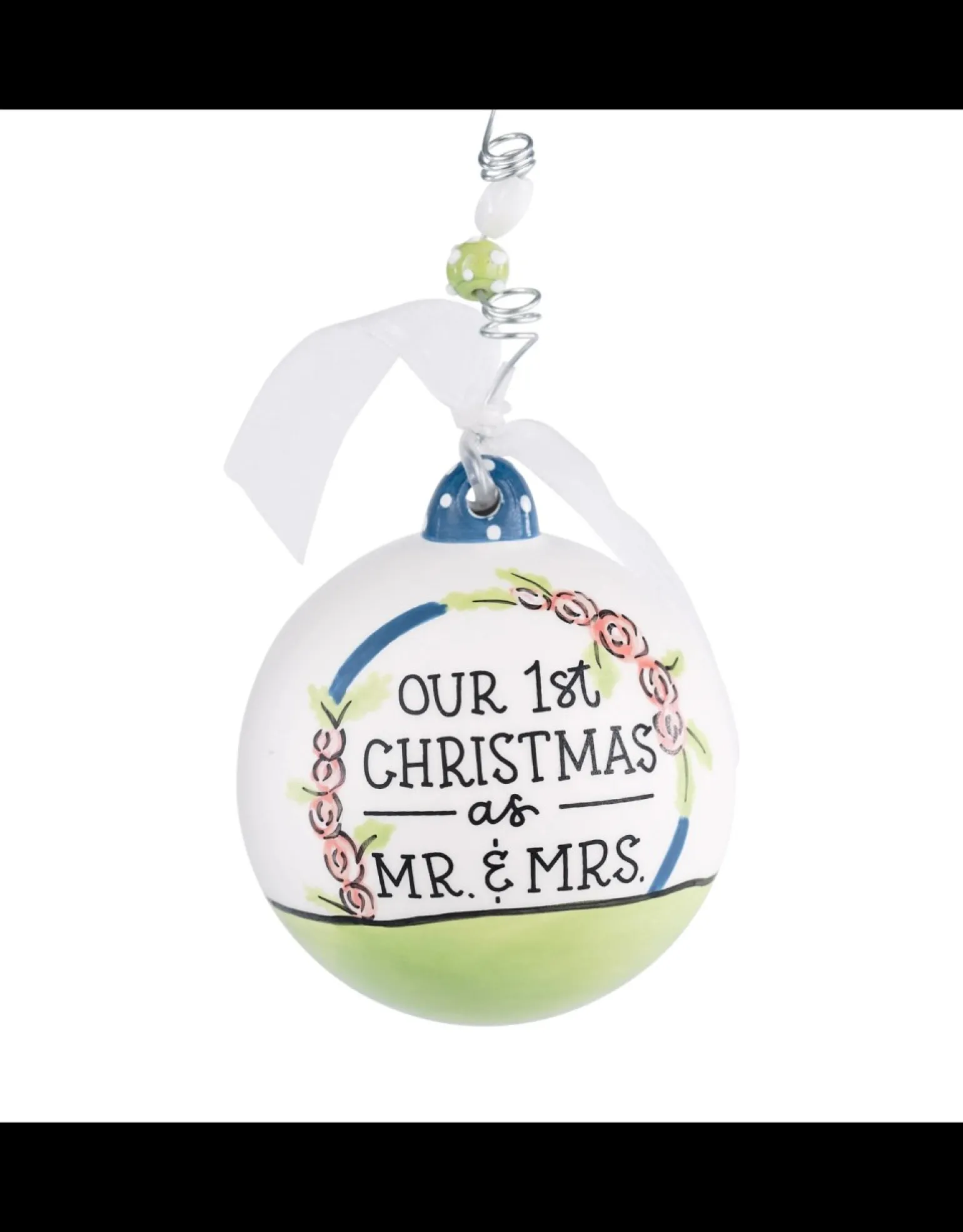 Our First As Mr & Mrs Barn Ball Ornament