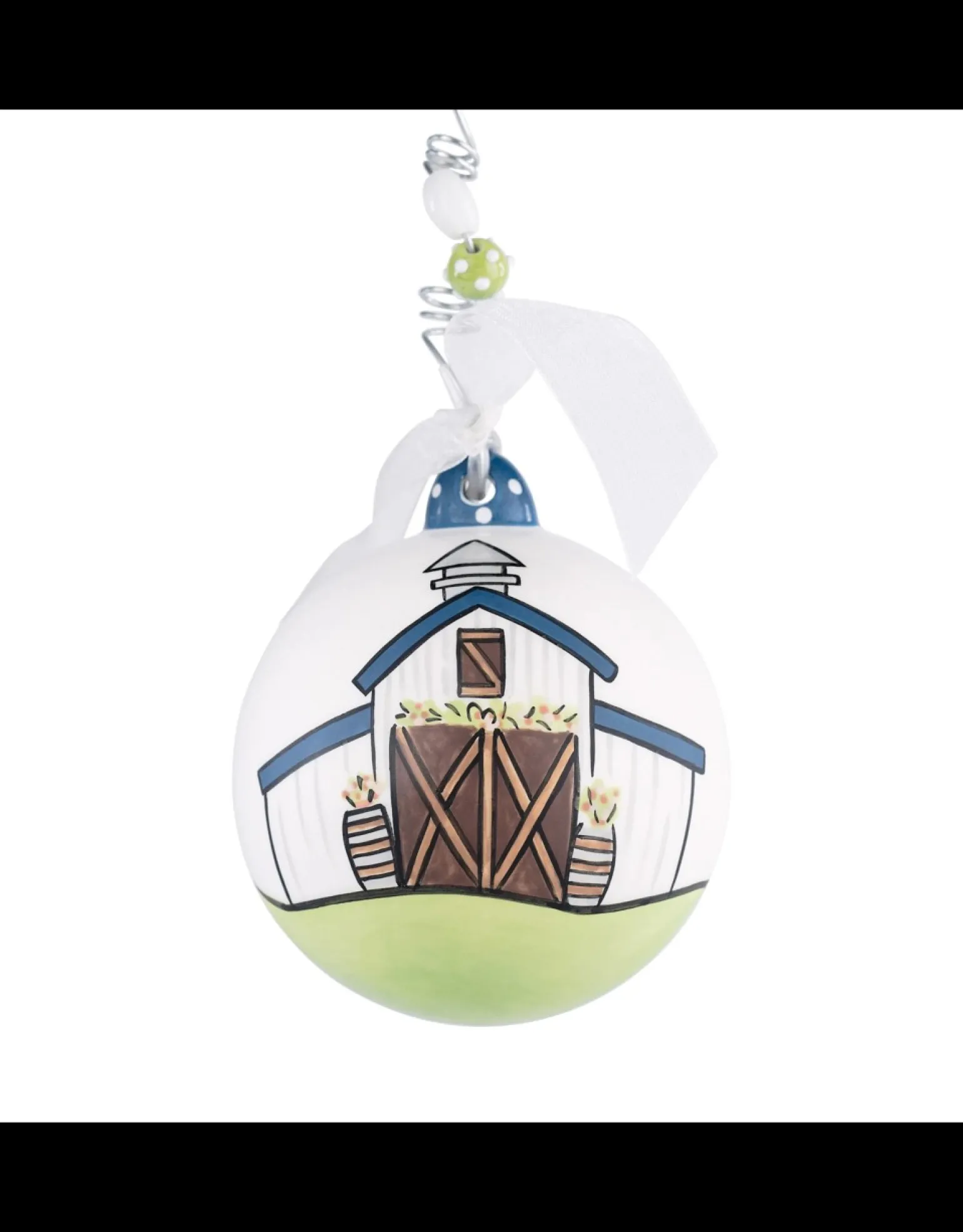 Our First As Mr & Mrs Barn Ball Ornament