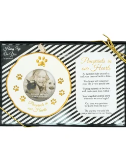 Pawprints In Our Hearts Photo Frame Ornament