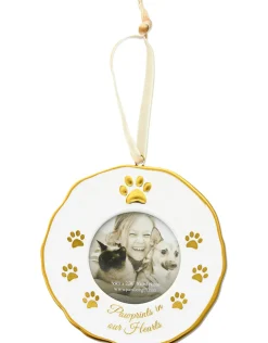 Pawprints In Our Hearts Photo Frame Ornament