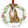 Pit Bull Full Body Wreath Ornament