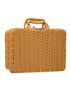 Porcelain Butterfly Tea Set In Basket