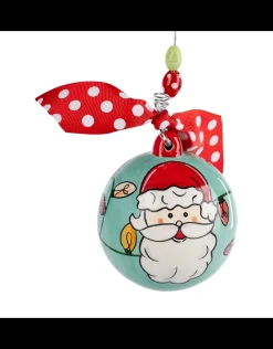 Santa Lights Ball Ornament