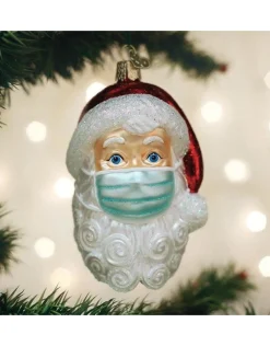 Santa With Mask Ornament