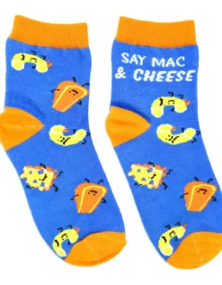 Say Mac & Cheese Youth Socks (S/M)