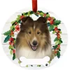 Sheltie Wreath Ornament