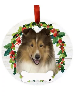 Sheltie Wreath Ornament