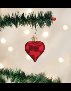 Shiny Red Heart Ornament