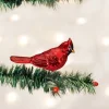 Shiny Red Northern Cardinal Clip Ornament