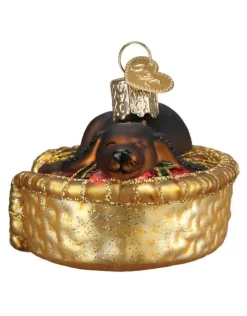 Sleepy Dachshund Ornament