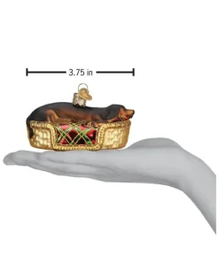 Sleepy Dachshund Ornament