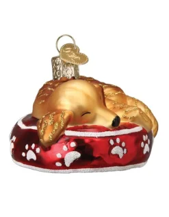 Sleepy Golden Retriever Ornament