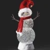 Snowman W/ Santa Hat Shimmer