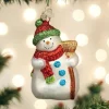 Snowman With Broom Ornament