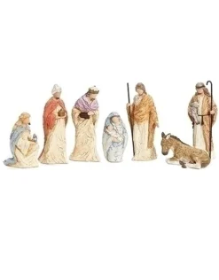 Textured Nativity 7Pc Set