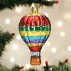 Vibrant Hot Air Balloon Ornament