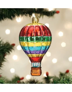 Vibrant Hot Air Balloon Ornament