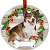 Welsh Corgi Full Body Wreath Ornament