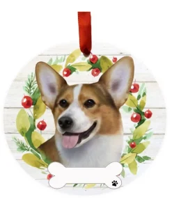 Welsh Corgi Wreath Ornament